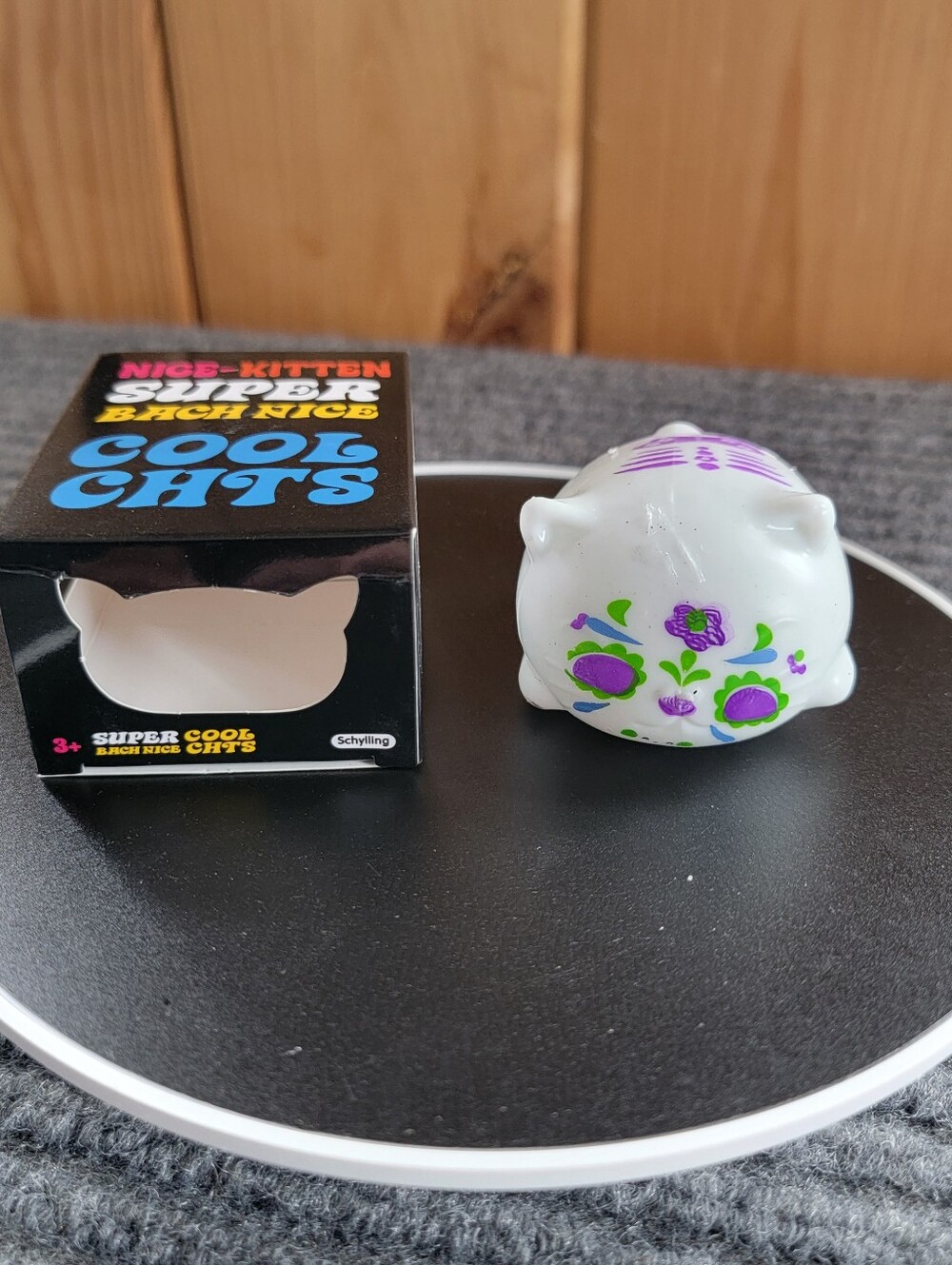 Schylling Sugar Skull Light Up Cat Squishy Toy, NEW